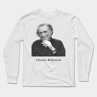 Charles Bukowski Portrait Long Sleeve T-Shirt